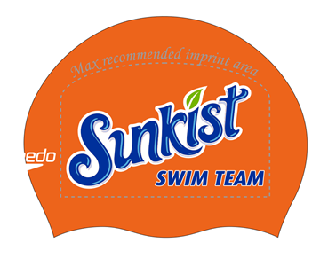 1x Orange Sunkist Silicone Team Cap