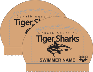 2x DeKalb Aquatics National Team Caps w/ Logo