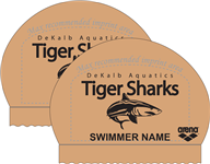 2x DeKalb Aquatics National Team Caps w/ Logo
