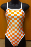 Orange/White Checkerboard 1 x thin strap