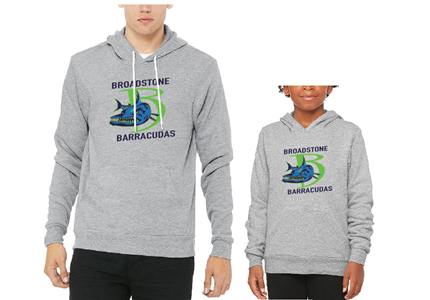 Broadstone Barracudas Hoodie with Full B Logo