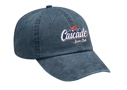 Cascade Swim Club Pigment Dyed Baseball Cap w/Logo