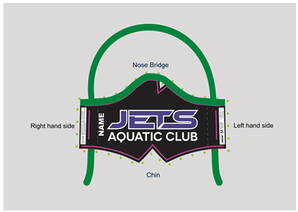 JETS Aquatic Club Tie-Back Mask