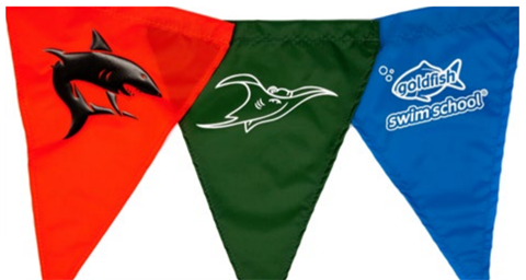 Nylon Fabric Backstroke Flags (12 by 18 inches)