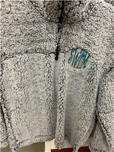 SWIM Monogrammed Sherpa Quarter Zip Pullover