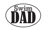 Swim Dad Oval Magnet