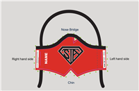 Red Swim Tampa Aquatics Custom Tie Back Mask