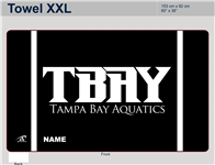 TBAY Custom XXL Microfiber Towel - 60"x36"