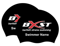 2x Personalized Bartlett Xtreme Swim Te Silicone Caps