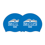 2x Personalized McCallie/GPS Aquatics Royal Silicone Caps