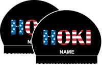 2x Personalized American Flag HOKI Silicone Caps