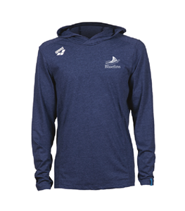 Carrollton Bluefins LS Hooded Tee w/Logo
