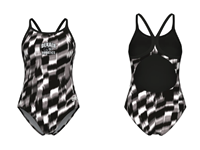 DeKalb Aquatics Female Printed Lightdrop Back Suit w/Logo - 2026-2027
