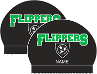 2x Personalized Flippers Silicone Caps