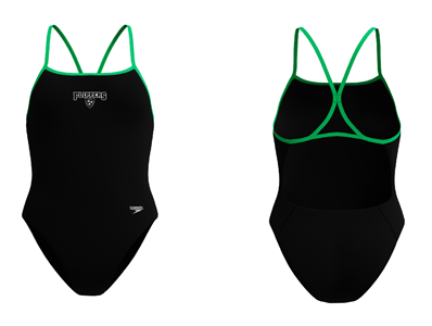 Grasslands Flippers Female Turnback Thin Strap Suit w/Logo