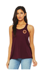 H2Okie Aquatics Maroon Ladies Flowy Racerback Tank w/Logo