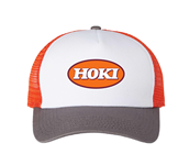 HOKI White/Orange Trucker Cap w/Embroidered Patch