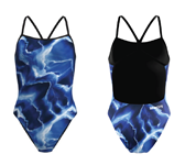 McCallie/GPS Aquatics Printed V Back Suit w/Logo
