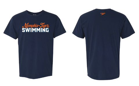 Memphis Tiger Swimming Navy Shirt - Comfort Colors