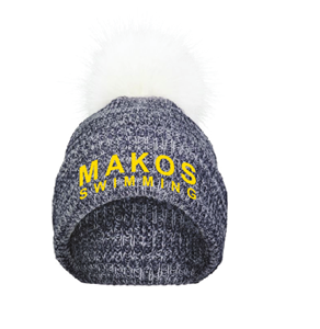 Mississippi Makos Faux Fur Pom Beanie w/Logo