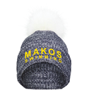 Mississippi Makos Faux Fur Pom Beanie w/Logo