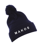 Mississippi Makos Solid Pom Beanie w/Logo
