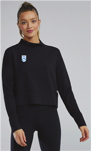 Rapids Ladies Cropped Waffle Crew Pullover w/Logo