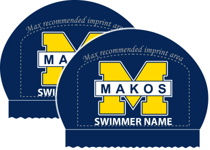 2x Personalized Mississippi Makos Silicone Caps