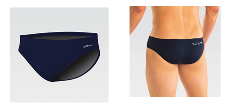 Shades Cliff Navy Brief w/Logo