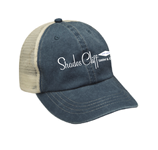 Shades Cliff Swim & Dive Navy Pigment Dyed Trucker Hat w/Logo
