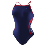 HYCAT Huntington Female Team Suit: Speedo Rapid Splice Energy Back Navy/Red