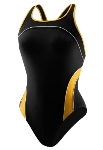 Amberjax Female Team Suit Mercucy Splice - Black/Gold