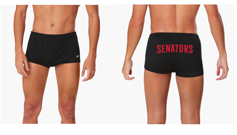 Speedo Solid Poly Drag Suit w/SENATORS Logo