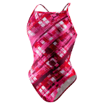 Spy Sharks Female Team Suit Speedo X Plaid - Pink