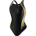 Amberjax Female Team Suit: Speedo Velocity Splice Blk/Gold