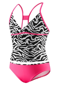 Zebra Tankini Surplice X-Back 2-PC