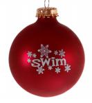 Swim with Snowflakes Christmas Ornament