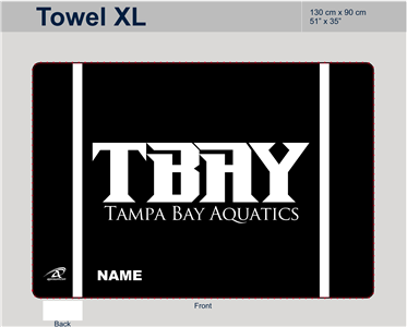 TBAY Custom XL Microfiber Towel - 51"x35"
