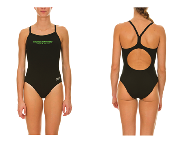 Thundering Herd Aquatics Light Drop Back Suit w/Logo