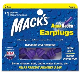 Mack's AquaBlock Earplug -- 2 Pair